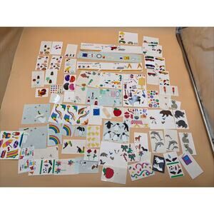 Vintage Mrs Grossman’s Sticker 70+ Lot, Animals, Rainbow, Cars, Trucks, Ect
